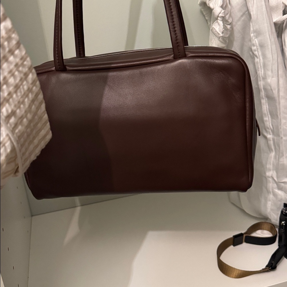 The Row Astra Brown Leather Shoulder Bag - Picture 10 of 14